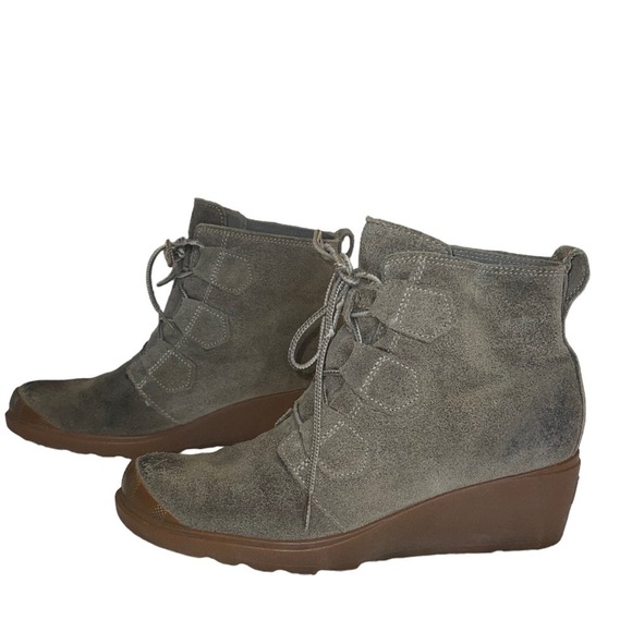Sorel Toronto Oiled suede leather Waterproof Lace-up Wedge Boot. Size 9.5 GUC - Picture 6 of 14